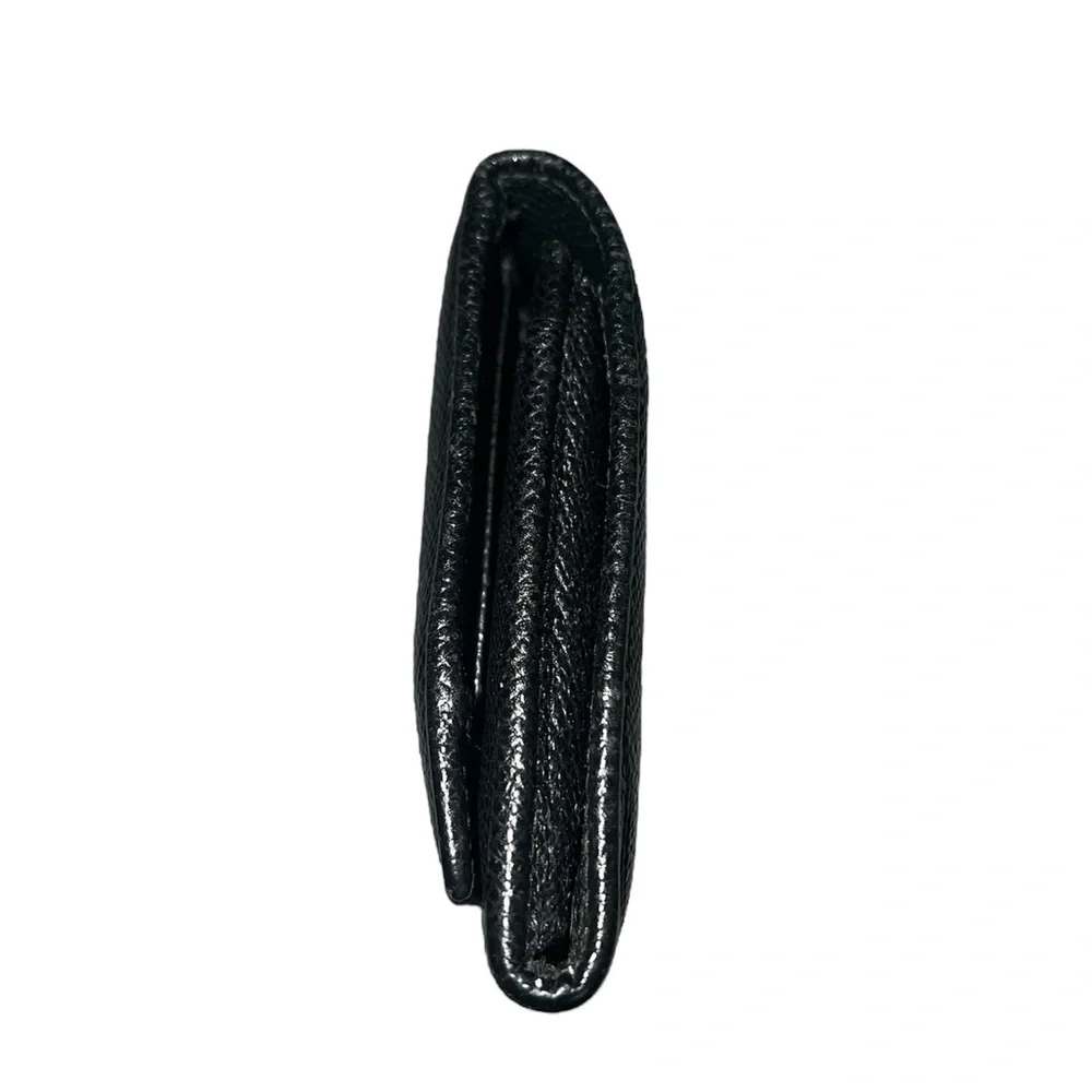 Bulgari Black Leather Continental Wallet